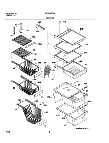 09 - Shelves parts for Frigidaire Refrigerator FRS26HF5AB5 from AppliancePartsPros.com