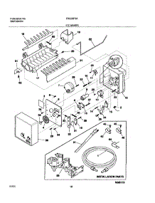 19 - Ice Maker parts for Frigidaire Refrigerator FRS26F5AW6 from AppliancePartsPros.com