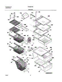 09 - Shelves parts for Frigidaire Refrigerator FRS26HF6BQ0 from AppliancePartsPros.com