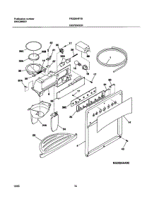 15 - Dispenser parts for Frigidaire Refrigerator FRS26HF7BW4 from AppliancePartsPros.com