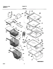 09 - Shelves parts for Frigidaire Refrigerator FRS26HF7BQ2 from AppliancePartsPros.com