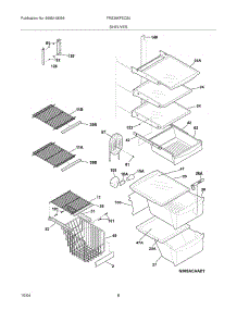 09 - Shelves parts for Frigidaire Refrigerator FRS26KF5CS0 from AppliancePartsPros.com