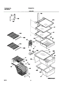 09 - Shelves parts for Frigidaire Refrigerator FRS26KF5CW0 from AppliancePartsPros.com