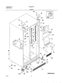 07 - Cabinet parts for Frigidaire Refrigerator FRS26KF7AW0 from AppliancePartsPros.com