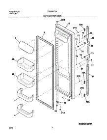 05 - Refrigerator Door parts for Frigidaire Refrigerator FRS26KF7AQ5 from AppliancePartsPros.com