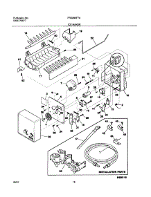 19 - Ice Maker parts for Frigidaire Refrigerator FRS26KF7AQ5 from AppliancePartsPros.com