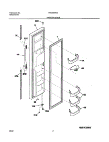 03 - Freezer Door parts for Frigidaire Refrigerator FRS26KR4AB5 from AppliancePartsPros.com