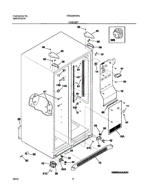 07 - Cabinet parts for Frigidaire Refrigerator FRS26KR4AB5 from AppliancePartsPros.com
