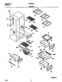05 - Shelves parts for Frigidaire Refrigerator FRS26KR4JQ0 from AppliancePartsPros.com
