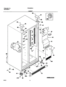 07 - Cabinet parts for Frigidaire Refrigerator FRS26KR4CQ0 from AppliancePartsPros.com