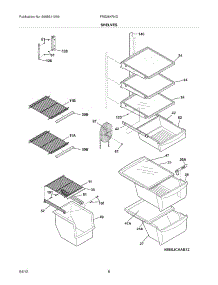 09 - Shelves parts for Frigidaire Refrigerator FRS26KR4DQC from AppliancePartsPros.com