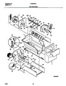 09 - Ice Container parts for Frigidaire Refrigerator FRS26KR4JW0 from AppliancePartsPros.com