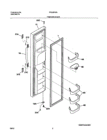 03 - Freezer Door parts for Frigidaire Refrigerator FRS26R2AQ6 from AppliancePartsPros.com