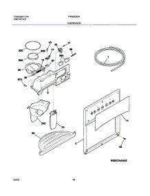 15 - Ice & Water Dispenser parts for Frigidaire Refrigerator FRS26R2AQ0 from AppliancePartsPros.com