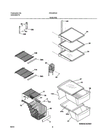 09 - Shelves parts for Frigidaire Refrigerator FRS26R2AQ6 from AppliancePartsPros.com