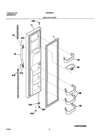 03 - Freezer Door parts for Frigidaire Refrigerator FRS26R4AB7 from AppliancePartsPros.com