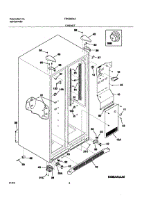07 - Cabinet parts for Frigidaire Refrigerator FRS26R4AB7 from AppliancePartsPros.com