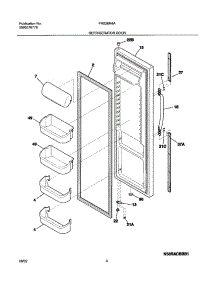 05 - Refrigerator Door parts for Frigidaire Refrigerator FRS26R4AQ6 from AppliancePartsPros.com