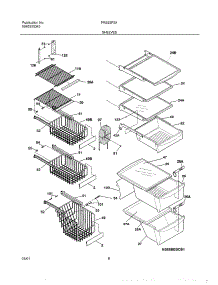 09 - Shelves parts for Frigidaire Refrigerator FRS23F5AB2 from AppliancePartsPros.com