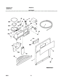 15 - Dispenser parts for Frigidaire Refrigerator FRS23F4CB2 from AppliancePartsPros.com