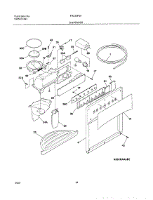 15 - Dispenser parts for Frigidaire Refrigerator FRS23F5AB1 from AppliancePartsPros.com