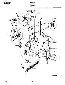 04 - Cabinet parts for Frigidaire Refrigerator FRS22ZRFD0 from AppliancePartsPros.com