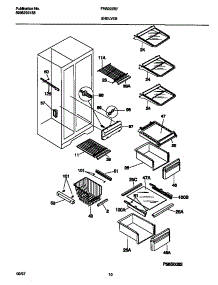 05 - Shelves parts for Frigidaire Refrigerator FRS22ZRFD0 from AppliancePartsPros.com
