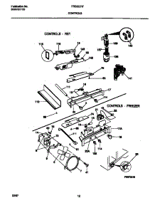 06 - Controls parts for Frigidaire Refrigerator FRS22ZRFD0 from AppliancePartsPros.com
