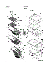 09 - Shelves parts for Frigidaire Refrigerator FRS23H5ASB0 from AppliancePartsPros.com