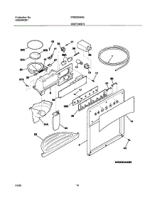 15 - Dispenser parts for Frigidaire Refrigerator FRS23H5ASB0 from AppliancePartsPros.com