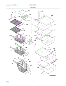 09 - Shelves parts for Frigidaire Refrigerator FRS23H5DSBA from AppliancePartsPros.com