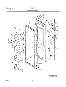 05 - Refrigerator Door parts for Frigidaire Refrigerator FRS23H7CB1 from AppliancePartsPros.com