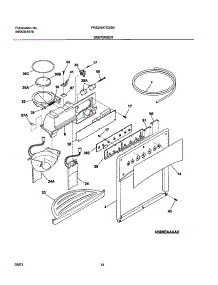 15 - Dispenser parts for Frigidaire Refrigerator FRS23H7CSB0 from AppliancePartsPros.com