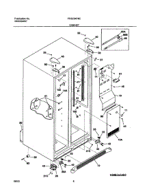 07 - Cabinet parts for Frigidaire Refrigerator FRS23KF6CW1 from AppliancePartsPros.com