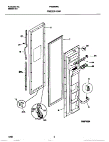 02 - Freezer Door parts for Frigidaire Refrigerator FRS26WRCD5 from AppliancePartsPros.com