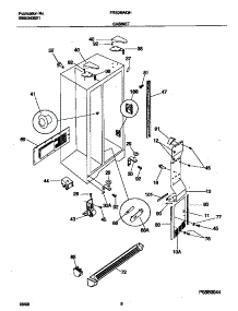 04 - Cabinet parts for Frigidaire Refrigerator FRS26WQHD2 from AppliancePartsPros.com