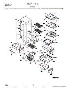 05 - Shelves parts for Frigidaire Refrigerator FRS26WPCW0 from AppliancePartsPros.com