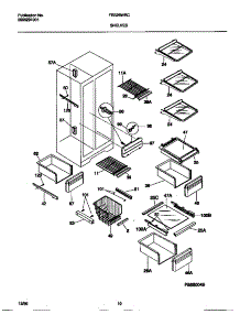 05 - Shelves parts for Frigidaire Refrigerator FRS26WRCD5 from AppliancePartsPros.com