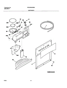 15 - Dispenser parts for Frigidaire Refrigerator FRS26W2BSB3 from AppliancePartsPros.com