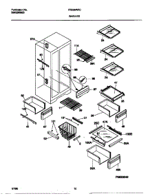 05 - Shelves parts for Frigidaire Refrigerator FRS26WRCW4 from AppliancePartsPros.com