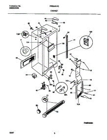 04 - Cabinet parts for Frigidaire Refrigerator FRS26WRCW6 from AppliancePartsPros.com