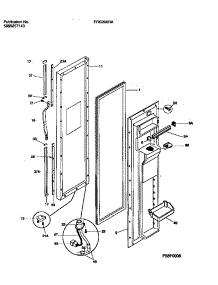 02 - Freezer Door Section parts for Frigidaire Refrigerator FRS26XRAB2 from AppliancePartsPros.com
