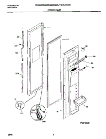 02 - Freezer Door parts for Frigidaire Refrigerator FRS26ZGGW0 from AppliancePartsPros.com