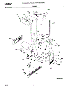 04 - Cabinet parts for Frigidaire Refrigerator FRS26ZGGW0 from AppliancePartsPros.com