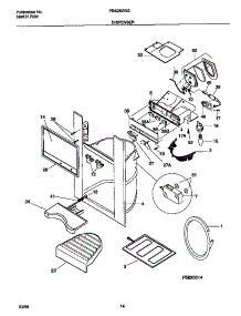 08 - Dispenser parts for Frigidaire Refrigerator FRS26ZGGB5 from AppliancePartsPros.com