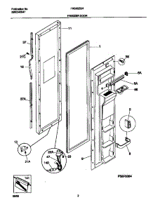 02 - Freezer Door parts for Frigidaire Refrigerator FRS26ZGHD4 from AppliancePartsPros.com