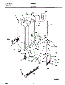 04 - Cabinet parts for Frigidaire Refrigerator FRS26ZGHW3 from AppliancePartsPros.com