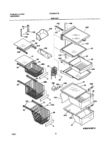 09 - Shelves parts for Frigidaire Refrigerator FRS26HF7BW3 from AppliancePartsPros.com