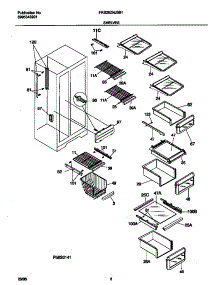 05 - Shelves parts for Frigidaire Refrigerator FRS26ZNJSB1 from AppliancePartsPros.com