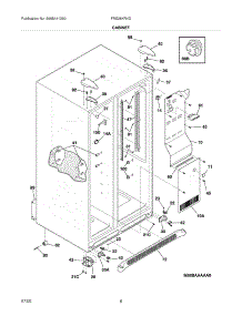 07 - Cabinet parts for Frigidaire Refrigerator FRS26KR4DB8 from AppliancePartsPros.com